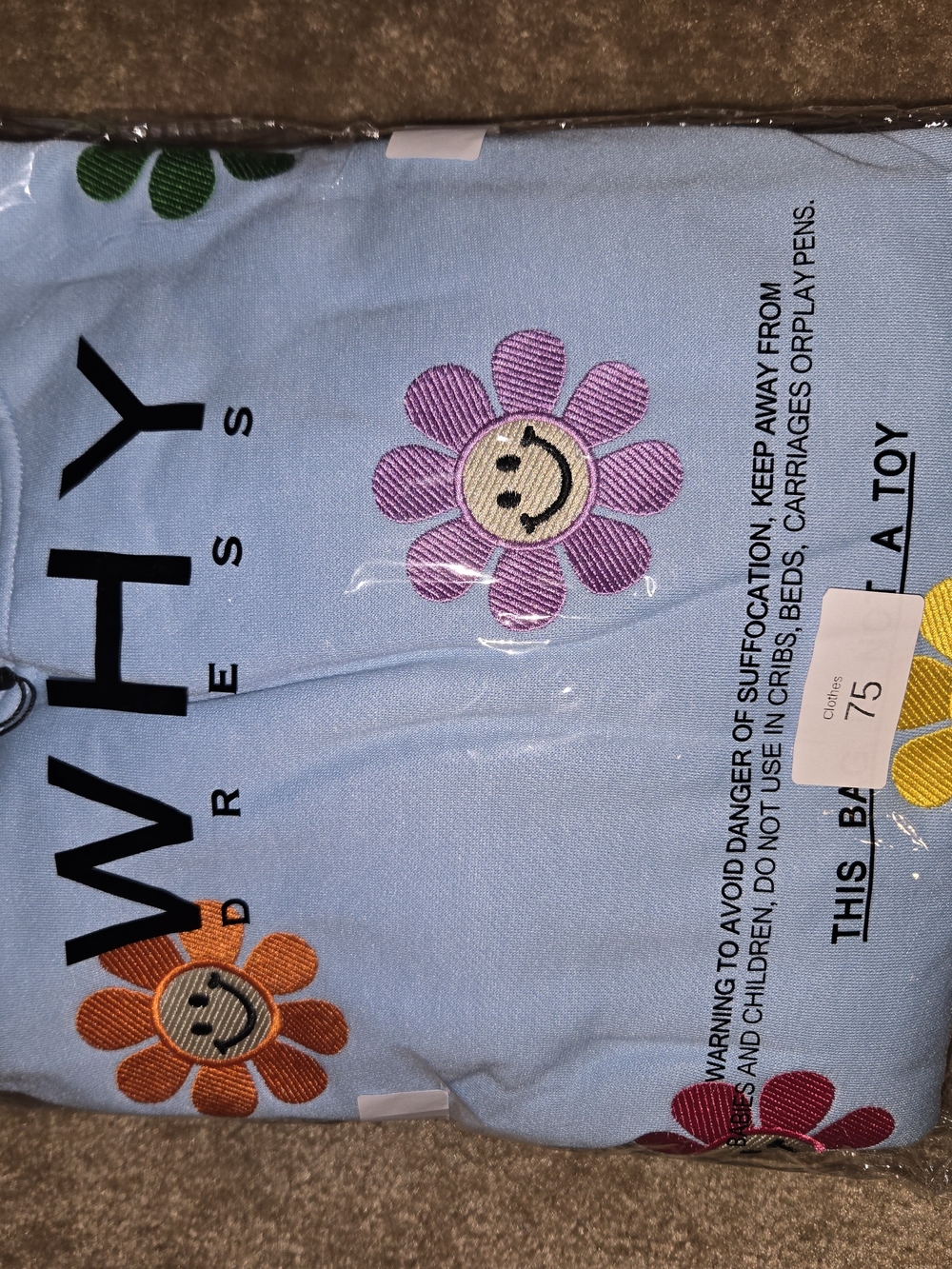 Light Blue Smiley Flower Set - Picture 2 of 2